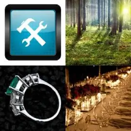 Puzzle images showing different types of settings