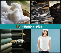 Soft cotton fabric from four pics one word level 27