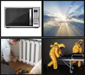 Images representing radiating light and heat