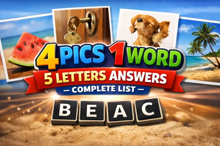 4 Pics 1 Word 5 Letters Answers