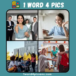 Four images from the 4 Pics 1 Word daily bonus puzzle